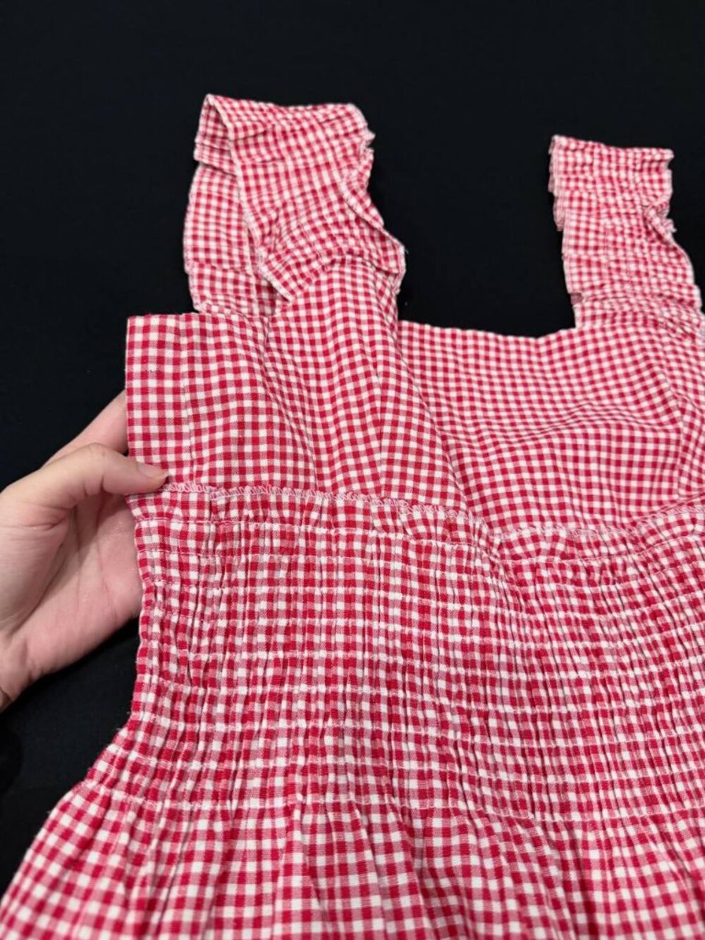 Red Gingham Midi Dress - Picture 2 of 3